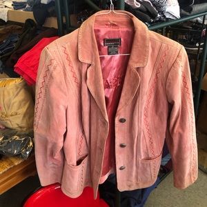 Pink geniune leather Bradley Jacket